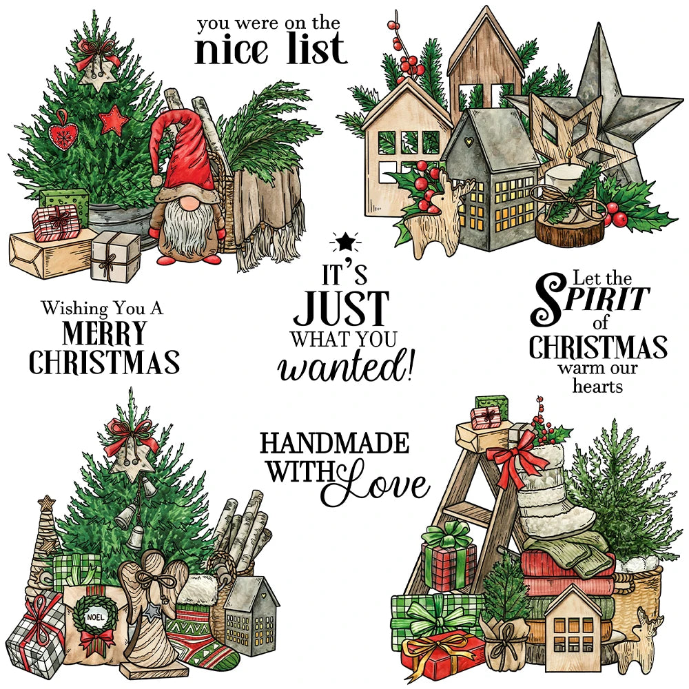 Sweet Winter Christmas Home Transparent Stamps/Dies (please order items separately)