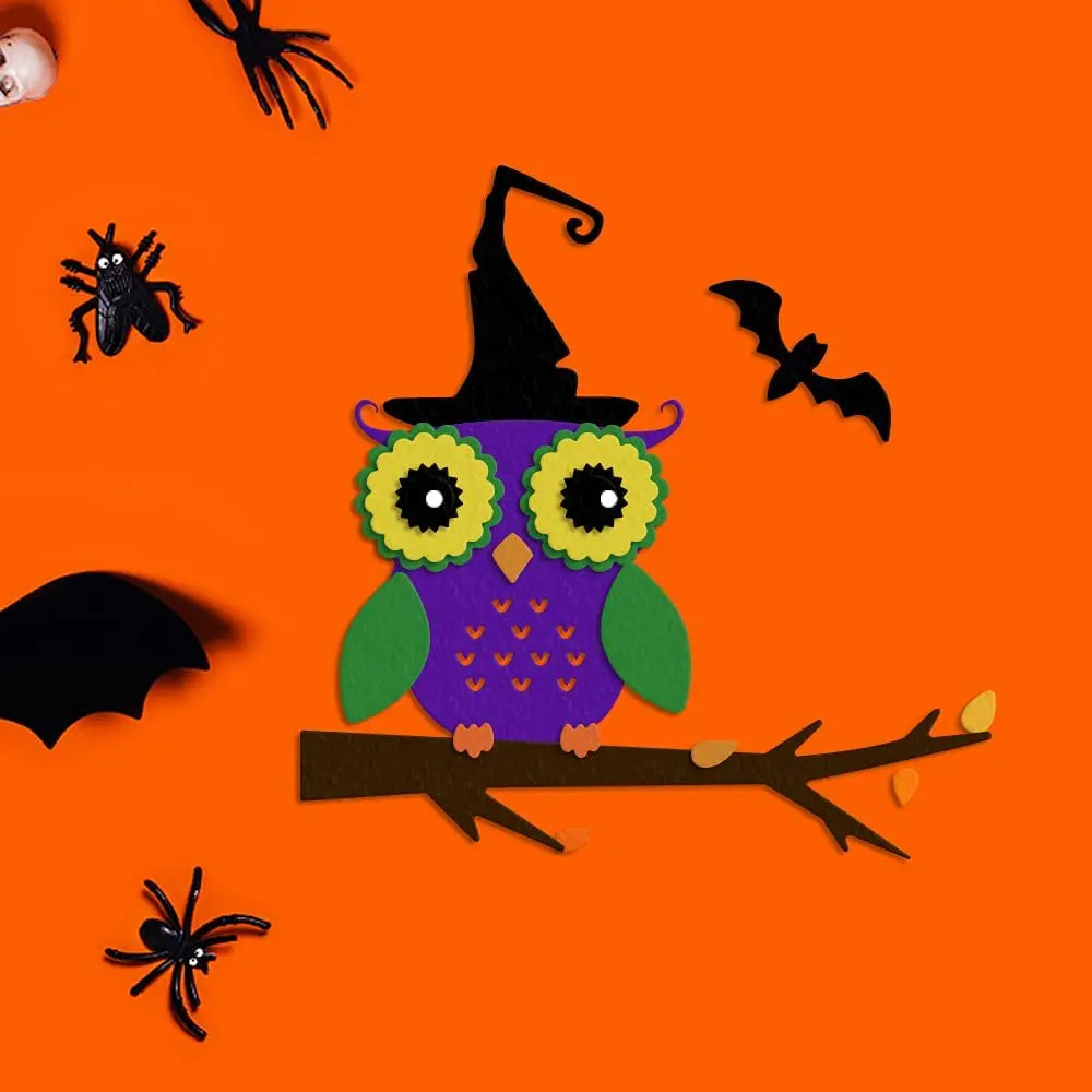 Cute and Scary Halloween Owl Metal Cutting Dies, Size on Photo