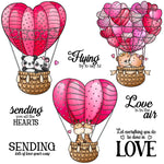 Beautiful Up Up and Away Transparent Stamps, Stamp and Die Set (please order items separately)