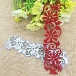 Exquisite Lacey Flower Metal Cutting Die, 3.3 cm x 12.5 cm/1.29 in x 4.92 in