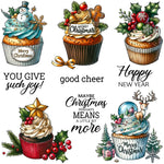 Gorgeous Christmas Cupcakes Transparent Stamps, Dies, Stamp and Die Set (please order items separately)