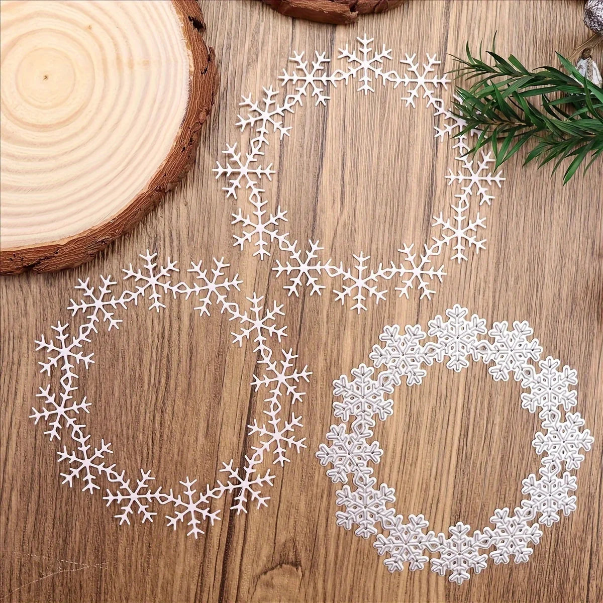 Delightful Snowflake Metal Cutting Die, Various Designs, Size on Photos