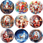 Gorgeous and Versatile Circular Christmas Decorative Stickers, Three Designs to Choose From,12 Pieces, 4-6 cm