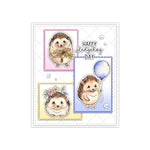 Adorable Hedgehog Sending Lovely Sentiments Transparent Stamps, Stamp and Die Set (please order items separately)