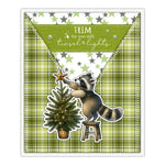 Sweet Raccoon Ready For Christmas Transparent Stamps, Dies, Stamp and Die Set (please order items separately)