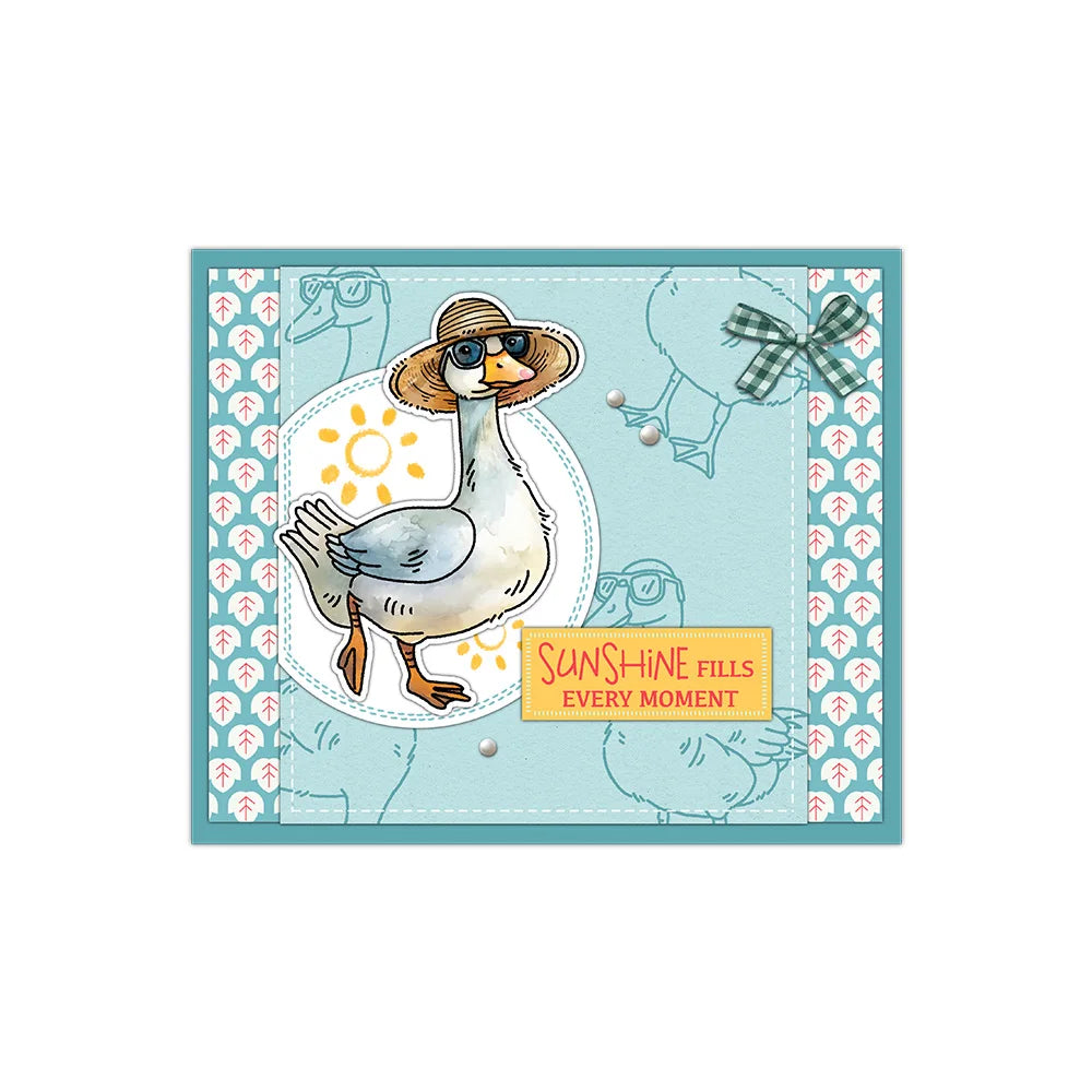 Comical Geese on a Spring Day Outing Transparent Stamps, Dies, Stamp and Die Set (please order items separately)