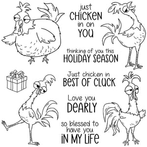 Comical Best of "Cluck" Transparent Stamps, Dies, Stamp and Die Set (please order items separately)