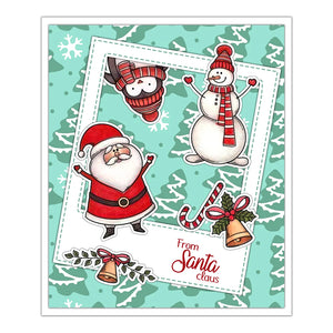 Cute Santa With Friends Transparent Stamps/Dies (please order items separately)