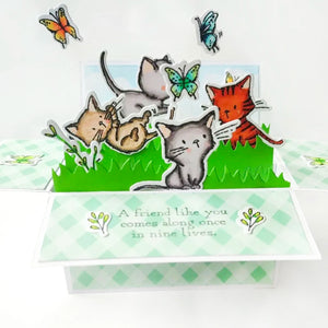 Sweet Little Kitties Sending Lovely Wishes Transparent Stamps/Dies (please order items separately)