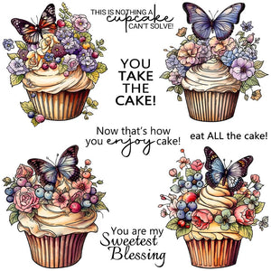 Gorgeous Sweet Cupcakes Transparent Stamps