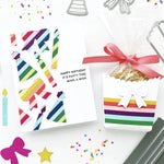 Cute Birthday Treat Box Metal Cutting Die, 20.8 cm x 14 cm/8.18 in x 5.51 in