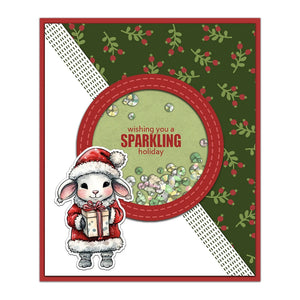 Adorable Winter Christmas Sheep in Woolly Hats Transparent Stamps, Dies, Stamp and Die Set, (please order items separately)