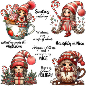 Adorable Christmas Sugar and Spice Transparent Stamps, Dies, Stamp and Die Set (please order items separately)