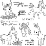 Hilarious Horsey Kicking Up His Heels Transparent Stamps, Dies, Stamp and Die Set (please order items separately)