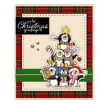 Adorable Penguins Sending Love at Christmas Transparent Stamps, Dies, Stamp and Die Set (please order items separately)