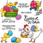 Happy Easter Hen and Chicks Transparent Stamp/Stamp and Die Set (please order items separately as required)