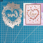 Divine Love Heart Metal Cutting Die, Size on Photo