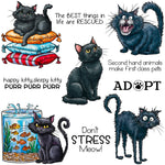 Comical Cats Please Rescue Me Transparent Stamps, Stamp and Die Set (please order items separately)