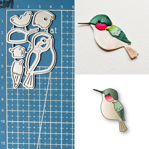 Gorgeous Hummingbird Metal Cutting Die, Size on Photo