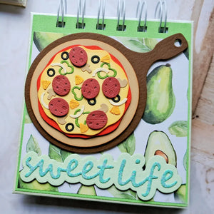 Fun Pizzas Metal Cutting Die, 13.7 cm x 7.8 cm/5.39 in x 3.07 in