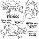 Adorable Koalas "Thank You For Helping Me Grow" Transparent Stamps, Dies, Stamp and Die Set (please order items separately)