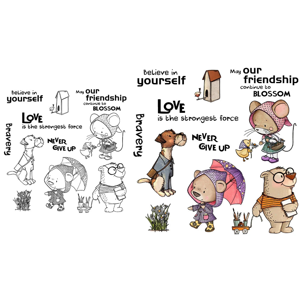 Cutest Animals Of Friendship Transparent Stamps