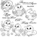 Adorable Little Chickies Sending Easter Wishes Transparent Stamps, Dies, Stamp and Die Set (please order items separately)