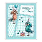 Comical Animated Birdies Sending Good Wishes Transparent Stamps, Stamp and Die Set (please order items separately)