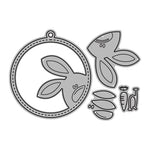 Adorable Easter Bunny Circular Metal Cutting Die