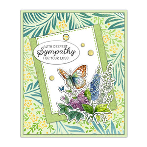 Beautiful Flowers And Butterflies In Sympathy Transparent Stamps, Stamp and Die Set (please order items separately)