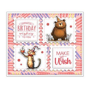 Adorable Make a Wish Celebration with Comical Creatures Transparent Stamps, Stamp and Die Set (please order items separately)