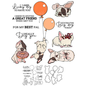 Puppy Love Transparent Stamps, Stamp and Die Set (please order items separately)