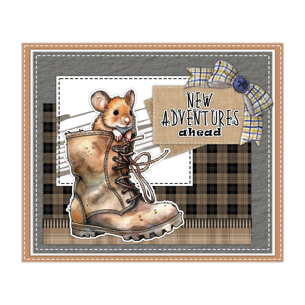 Adorable Mousey Sending Courage and Love Transparent Stamps