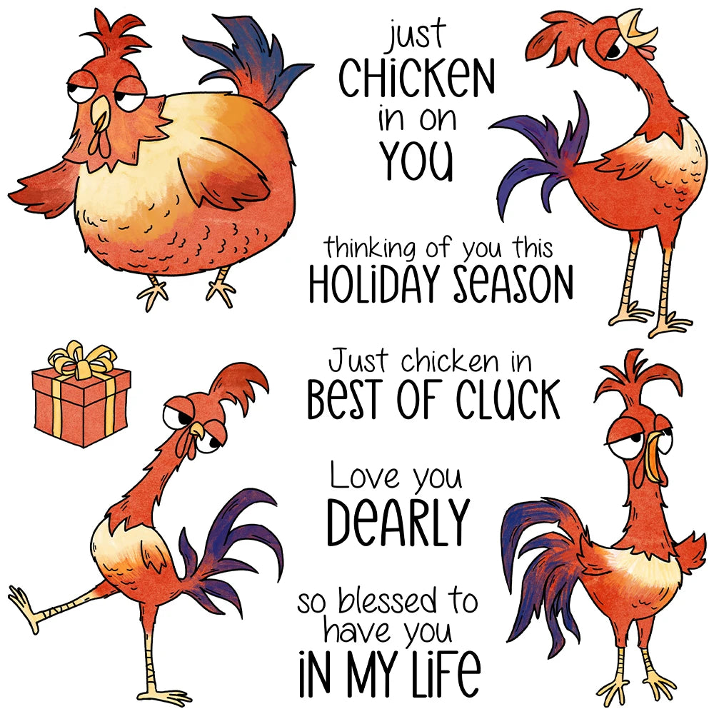 Comical Best of "Cluck" Transparent Stamps, Dies, Stamp and Die Set (please order items separately)