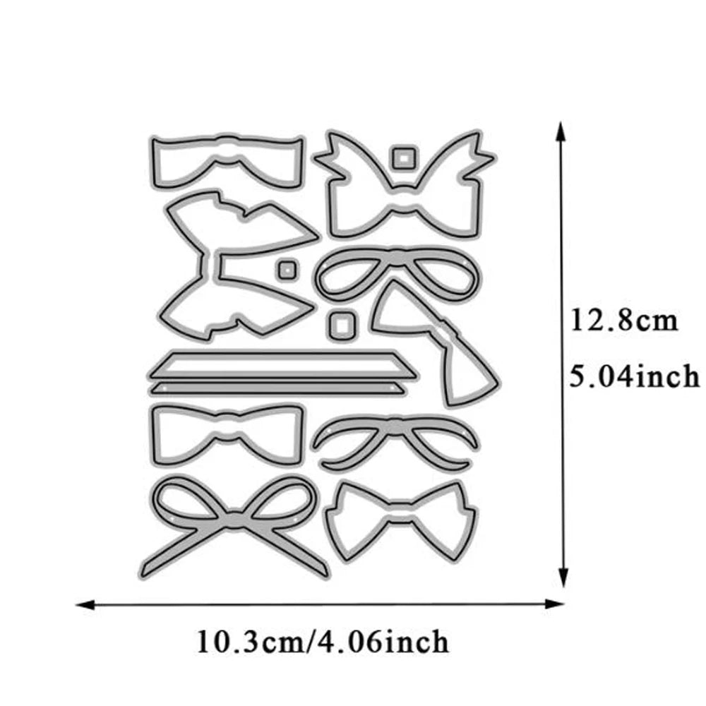 Versatile Bow Set Metal Cutting Dies, Size on Photo