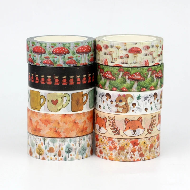 Delightful Selection of Washi Tapes, Various Designs (please select design as required), 1 Piece, 10m