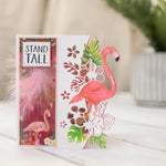 Delightful Flamingo/Leafy Designs Metal Cutting Dies, Size on Photos