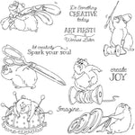 Adorable Crafty Bear Transparent Stamps, Dies, Stamp and Die Set (please order items separately)