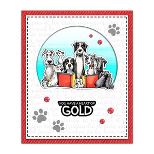 Delightful Funny Pet Dogs Transparent Stamps, Stamp and Die Set (please order items separately)