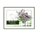 Funny Flamingo with Palm Leaves Transparent Stamps/Cutting Dies (please order items separately)