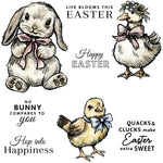 Cute Easter Friends Transparent Stamps, Dies, Stamp and Die Set (please order items separately)