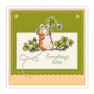 Beautiful Mousey Sending Lovely Messages Transparent Stamps, Dies, Stamp and Die Set (please order items separately)