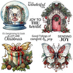 Joy to the World at Christmas Transparent Stamps, Stamp and Die Set (please order items separately)