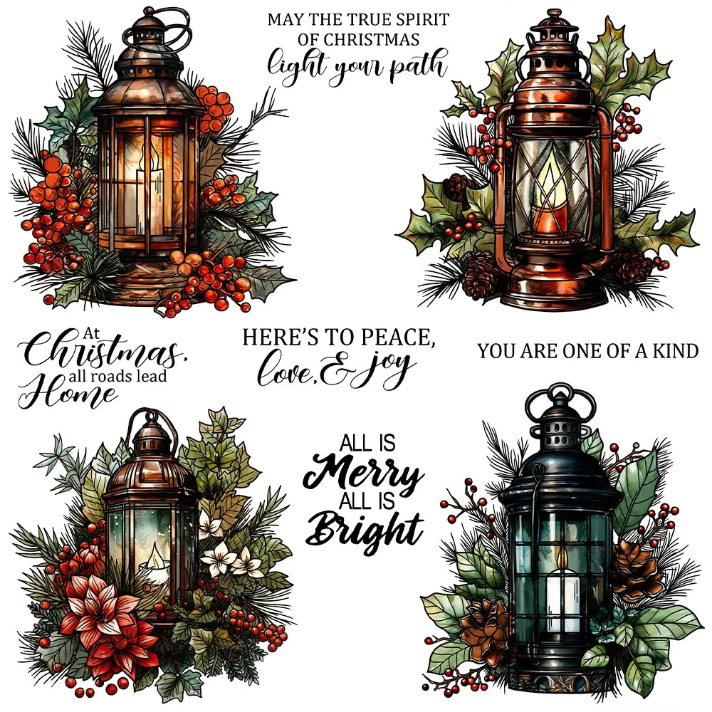 Gorgeous Christmas Lanterns Transparent Stamps, Stamp and Die Set (please order items separately)