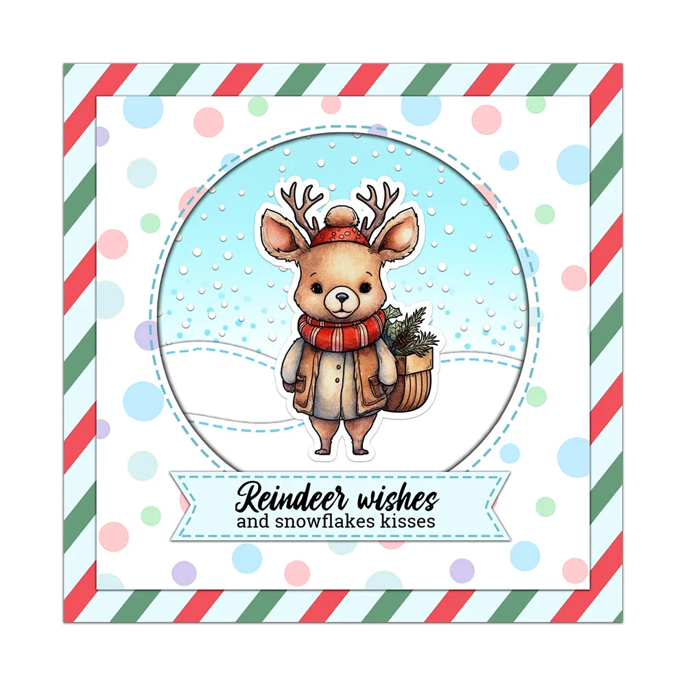 Sweet Little Reindeer Transparent Stamps/Dies (please order items separately)