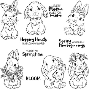 Cute Spring Whispers Of New Beginnings Transparent Stamps, Dies, Stamp and Die Set (please order items separately)