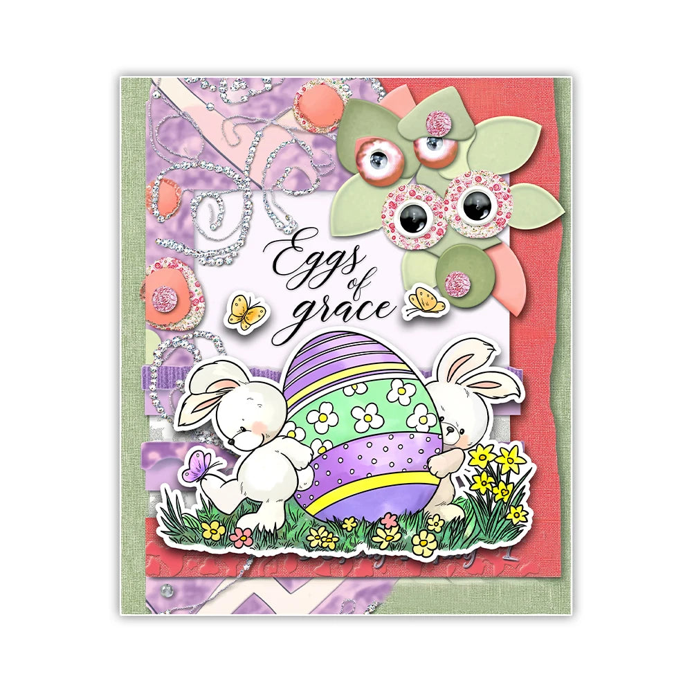 Delightful Bunny Blessings For You Transparent Stamps, Dies, Stamp and Die Set (please order items separately)