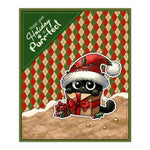 Cheeky and Cute Christmas Black Kitty Cats Transparent Stamps, Dies, Stamp and Die Set (please order items separately)