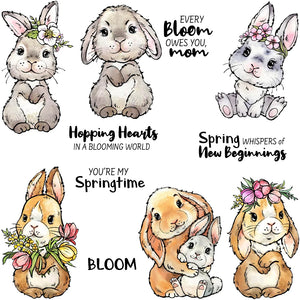 Cute Spring Whispers Of New Beginnings Transparent Stamps, Dies, Stamp and Die Set (please order items separately)