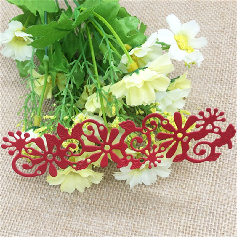 Exquisite Lacey Flower Metal Cutting Die, 3.3 cm x 12.5 cm/1.29 in x 4.92 in